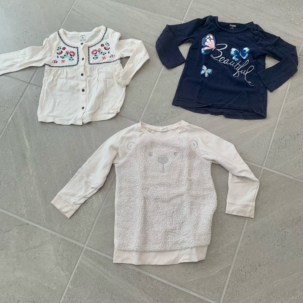 (3)  5T Long Sleeve Shirts Sweater